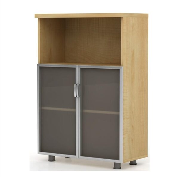 Cam Kapaklı Raflı Dolap 80x120